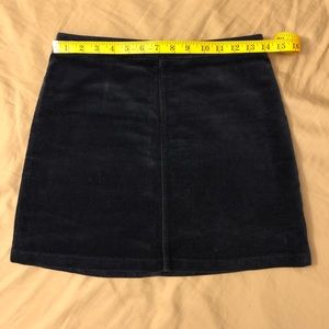 Forever 21 navy corduroy a line skirt